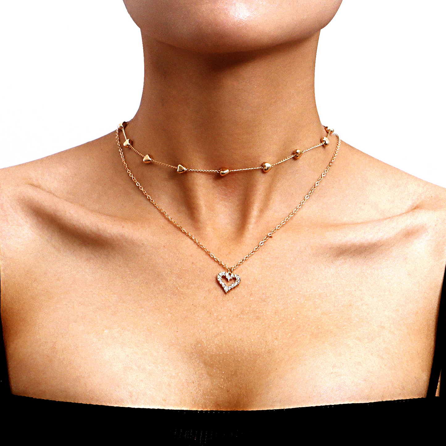 Leorria™ Golden Harmony Necklace – A Statement of Love & Style