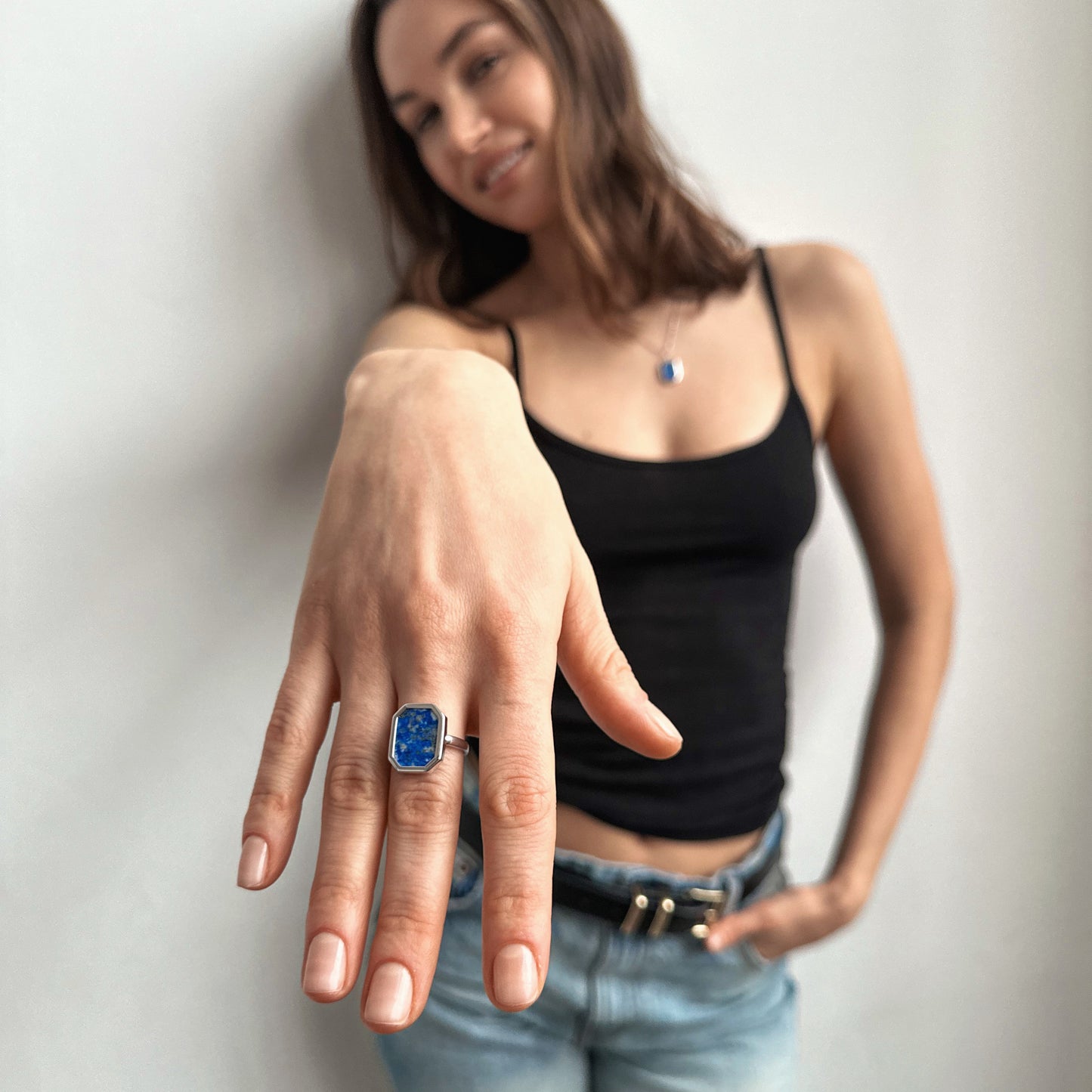 Rome Ring with Lapis Lazuli