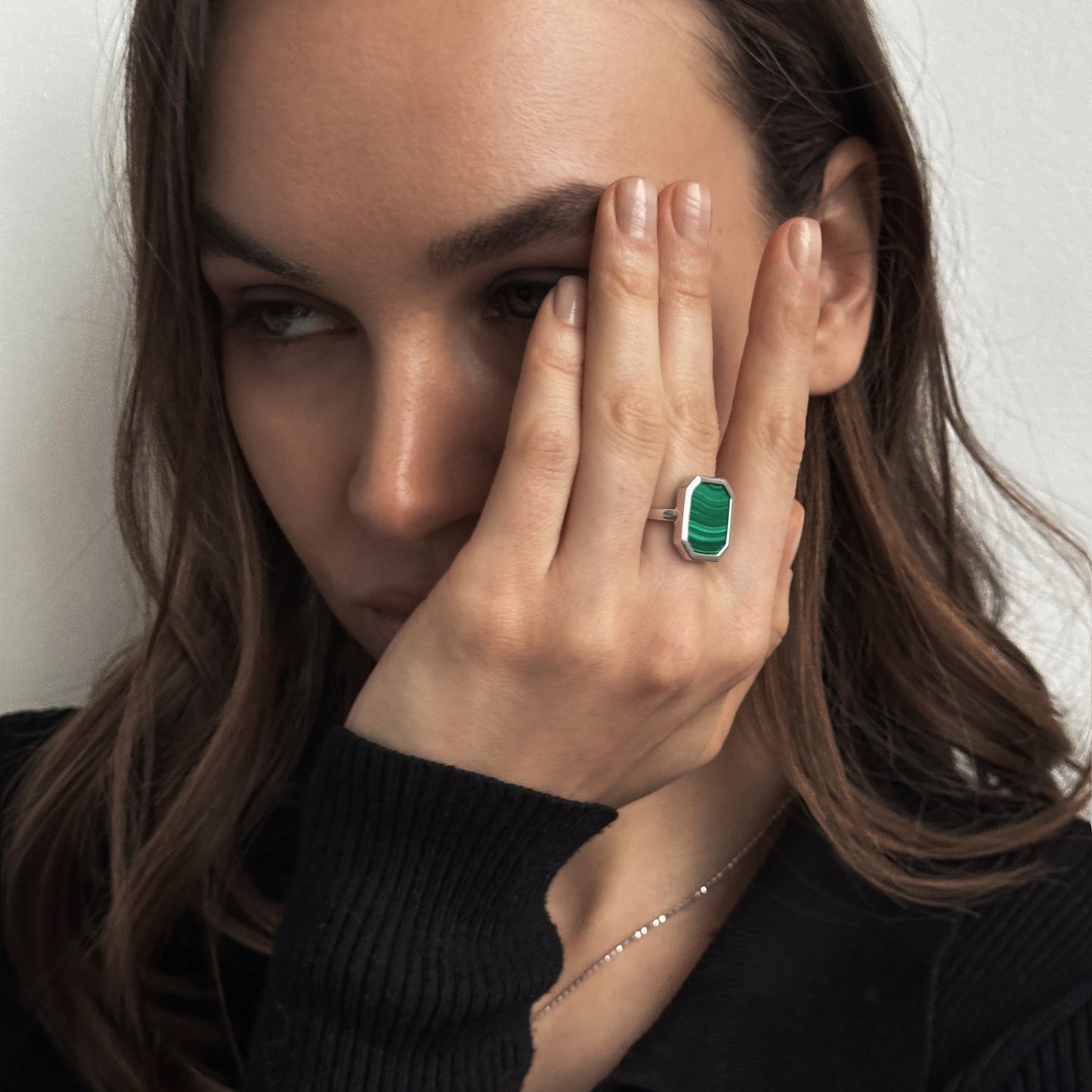 Ring Rome with Malachite