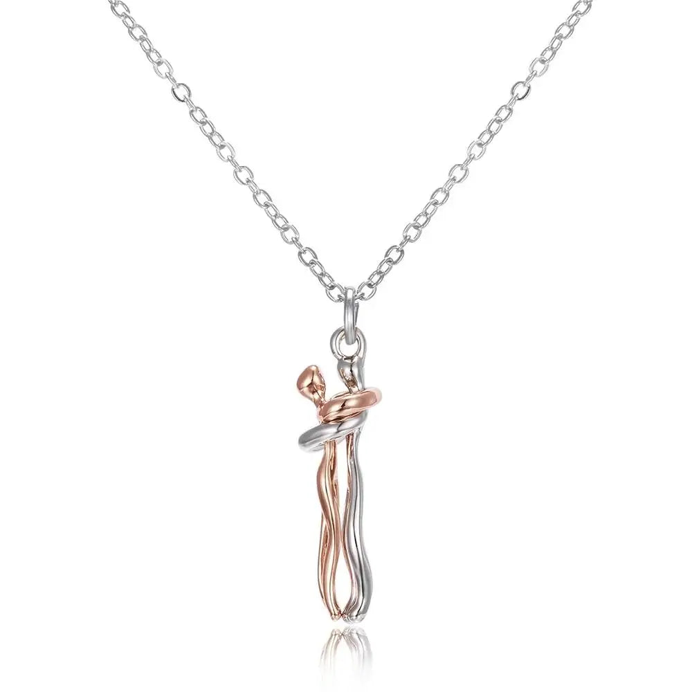 Collana per coppia abbracciata Leoria™ - Regalo perfetto per i propri cari SCONTO DEL 50%