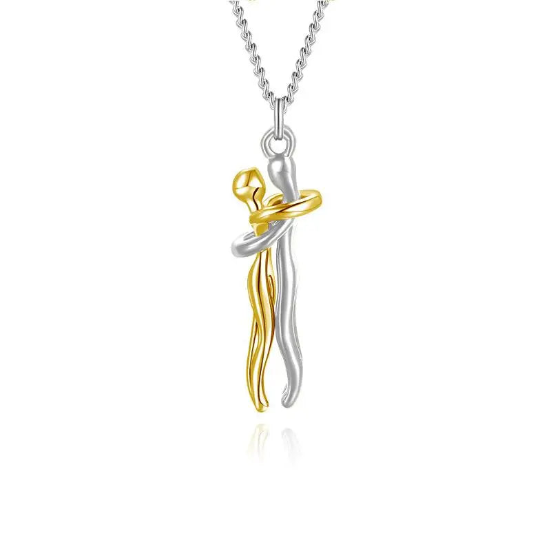 Collana per coppia abbracciata Leoria™ - Regalo perfetto per i propri cari SCONTO DEL 50%